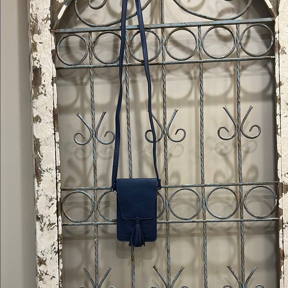 Sophisticated Blue Wallet with Structured Design